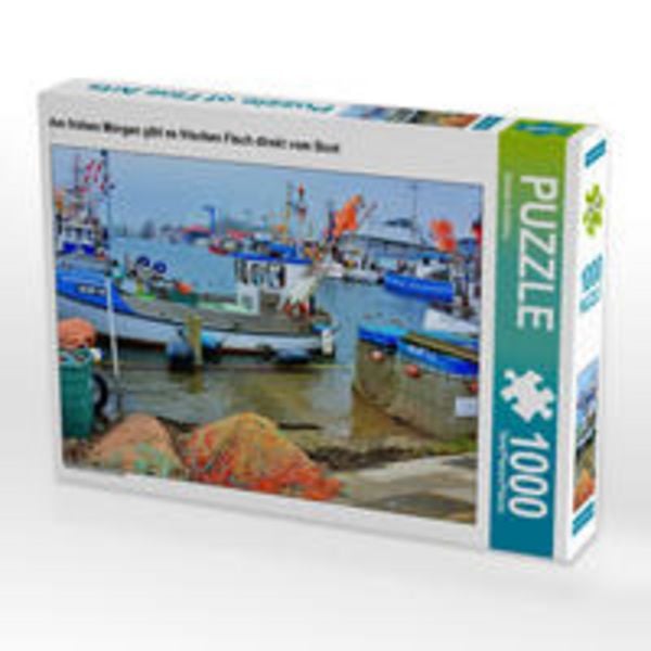 CALVENDO Puzzle Am frühen Morgen gibt es frischen Fisch direkt vom Boot | 1000 Teile Lege-Größe 64x48cm Foto-Puzzle für glückliche Stunden