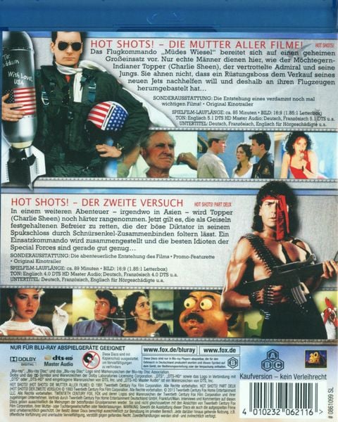 Produktbild: Hot Shots - Teil 1+2 [2 BRs]