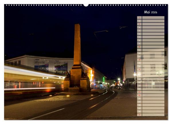 Produktbild: KARLSRUHE F&Uuml;R NACHTSCHW&Auml;RMER (Wandkalender 2026 DIN A2 quer), CALVENDO Monatskalender