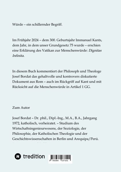 Produktbild: Unendliche W&uuml;rde