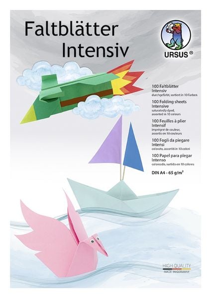 URSUS Falten Plakatpapier-Faltblätter intensiv, DIN A4, 100 Blatt