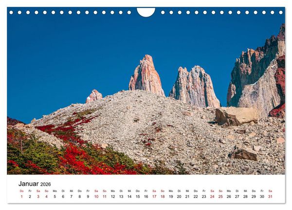 Produktbild: Patagonien, Torres del Paine Nationalpark: Am Rand der Welt (Wandkalender 2026 DIN A4 quer), CALVENDO Monatskalender