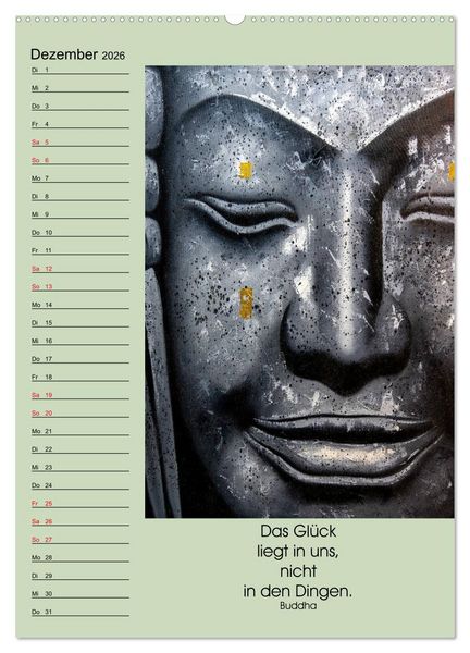 Produktbild: Lebensfreude Buddha (Wandkalender 2026 DIN A2 hoch), CALVENDO Monatskalender