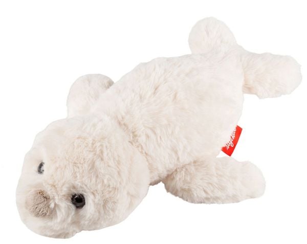 Sigikid 43578 - Kuscheltier Seehund Baby weiß, 45 cm, Flauscherie