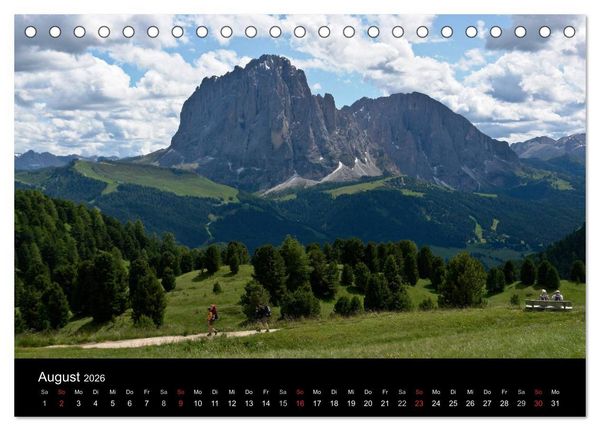 Produktbild: Die Dolomiten &ndash; Wanderparadies in S&uuml;dtirol (Tischkalender 2026 DIN A5 quer), CALVENDO Monatskalender
