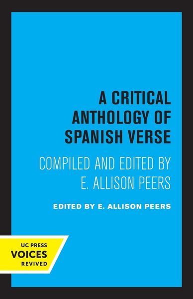 Produktbild: A Critical Anthology of Spanish Verse