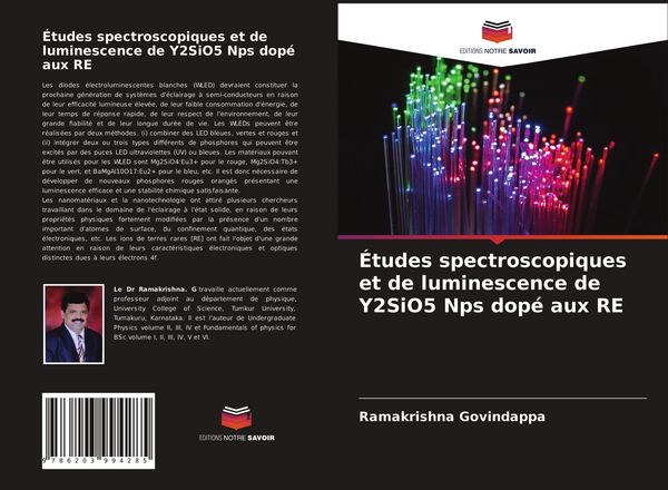 Produktbild: &Eacute;tudes spectroscopiques et de luminescence de Y2SiO5 Nps dop&eacute; aux RE