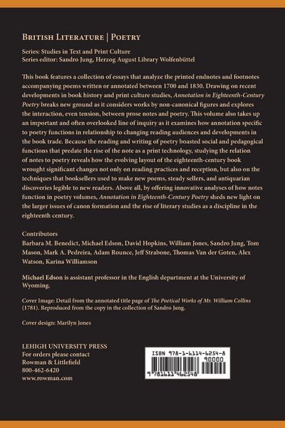 Produktbild: Annotation in Eighteenth-Century Poetry