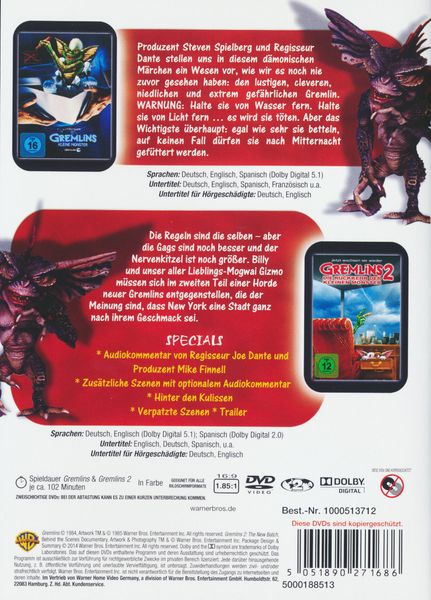 Gremlins 1+2 [2 DVDs]