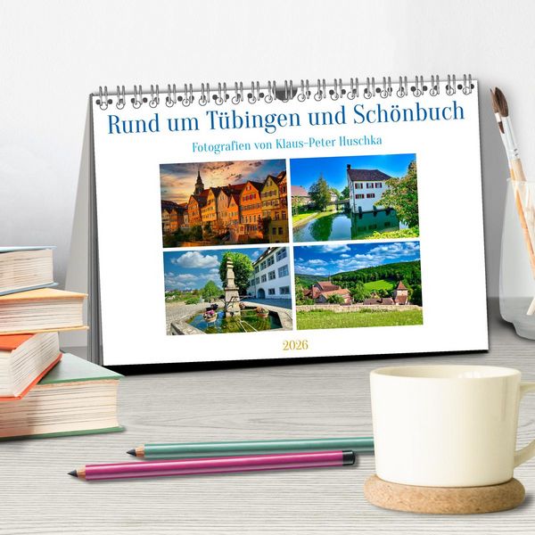 Produktbild: Rund um T&uuml;bingen und Sch&ouml;nbuch (Tischkalender 2026 DIN A5 quer), CALVENDO Monatskalender
