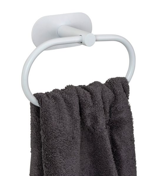 Produktbild: Turbo-Loc&reg; Handtuchring Mod. Orea White matt, aus rostfreiem Edelstahl
