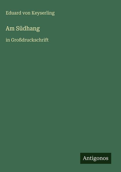 Produktbild: Am S&uuml;dhang
