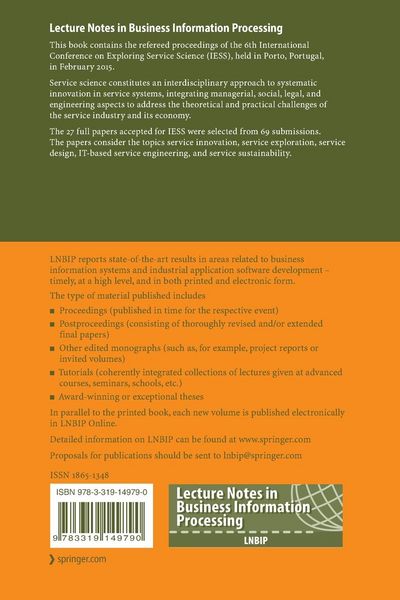 Produktbild: Exploring Services Science