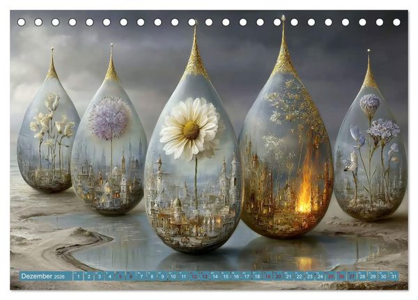 Produktbild: Zwischen Licht und Stille - Tr&auml;ume aus Licht und Form (Tischkalender 2026 DIN A5 quer), CALVENDO Monatskalender