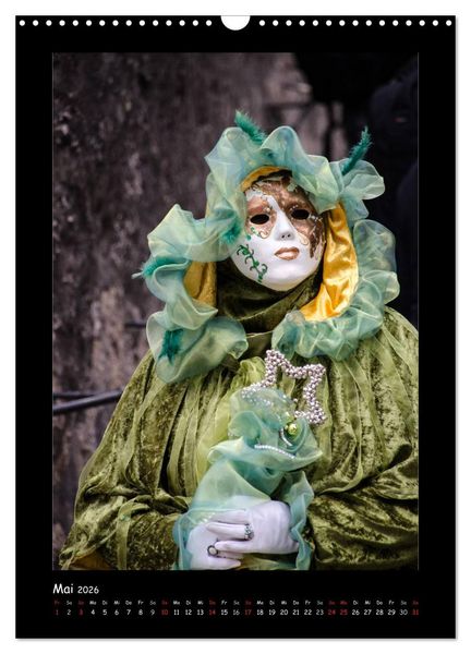 Produktbild: Venezianische Masken HALLia VENEZia Schw&auml;bisch Hall (Wandkalender 2026 DIN A3 hoch), CALVENDO Monatskalender