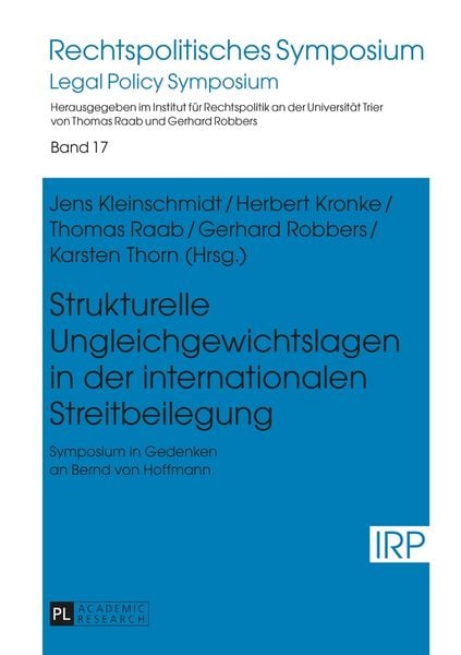 Produktbild: Strukturelle Ungleichgewichtslagen in der internationalen Streitbeilegung