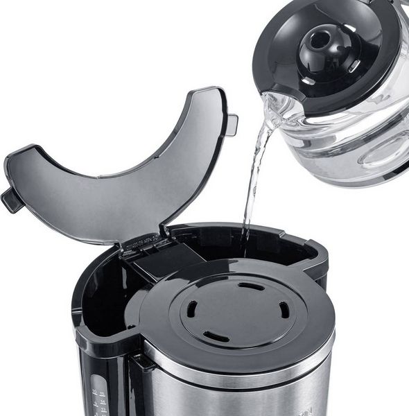 Produktbild: Severin KA 4825 "TYPE SWITCH" Kaffeemaschine Edelstahl, Schwarz Fassungsverm&ouml;gen Tassen=10 Glaskanne
