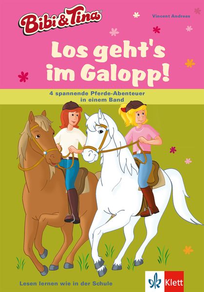 Bibi & Tina: Los geht's im Galopp! Vier spannende Pferdegeschichten in einem Band, Gebundene Ausgabe von Vincent Andreas, Klett Lerntraining bei PONS