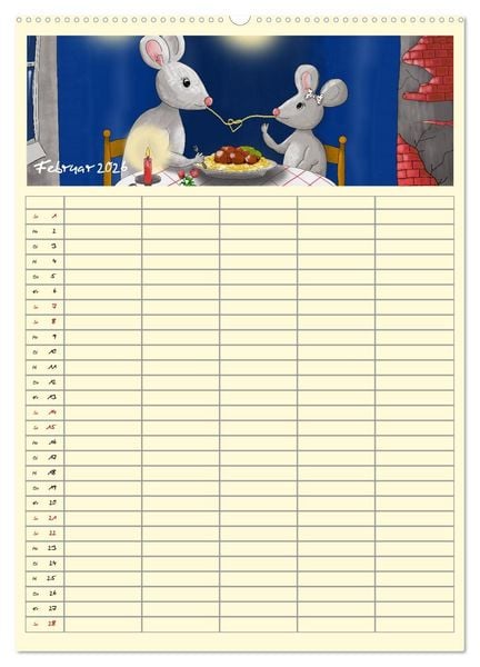 Produktbild: Mats Maus und seine Freunde (Wandkalender 2026 DIN A2 hoch), CALVENDO Monatskalender