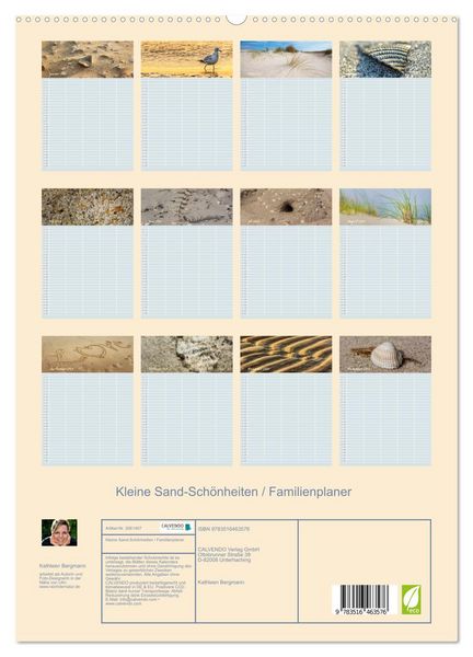 Produktbild: Kleine Sand-Sch&ouml;nheiten / Familienplaner (hochwertiger Premium Wandkalender 2026 DIN A2 hoch), Kunstdruck in Hochglanz