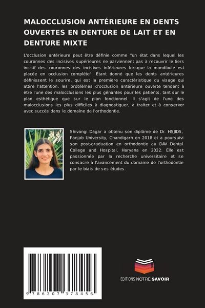 Produktbild: Malocclusion Ant&eacute;rieure En Dents Ouvertes En Denture De Lait Et En Denture Mixte
