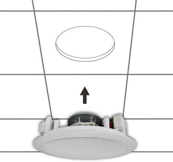 Produktbild: Renkforce CL-130RT ELA-Einbaulautsprecher 45W 100V Wei&szlig; 1St.