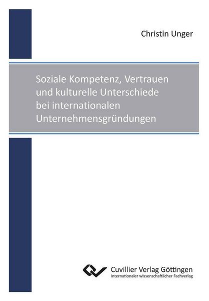 Produktbild: Soziale Kompetenz, Vertrauen und kulturelle Unterschiede bei internationalen Unternehmensgr&uuml;ndungen