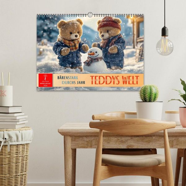 Produktbild: Teddys Welt - B&auml;renstark durchs Jahr (Wandkalender 2026 DIN A3 quer), CALVENDO Monatskalender
