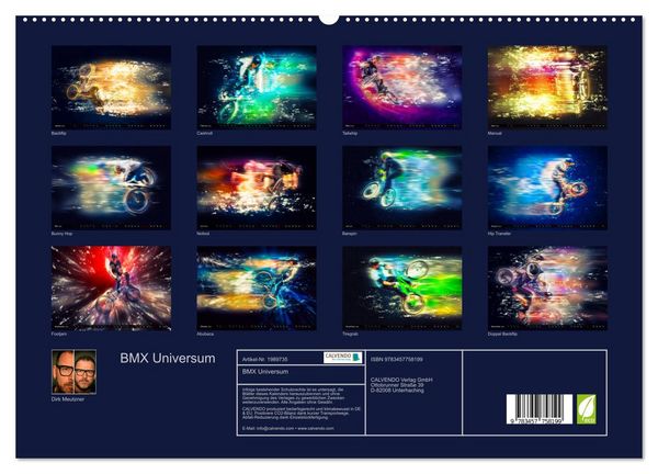 Produktbild: BMX Universum (hochwertiger Premium Wandkalender 2026 DIN A2 quer), Kunstdruck in Hochglanz