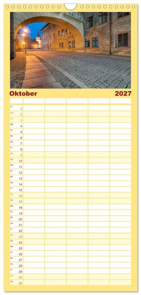 Produktbild: Familienplaner 2027 - Merseburg - Meine Domstadt an der Saale mit 5 Spalten (Wandkalender, 21 x 45 cm) CALVENDO