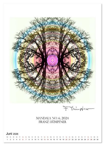 Produktbild: Mandala Artworks - Kunstkalender von Franz Huempfner (Tischkalender 2026 DIN A5 hoch), CALVENDO Monatskalender