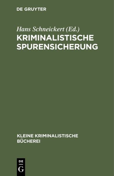 Produktbild: Kriminalistische Spurensicherung