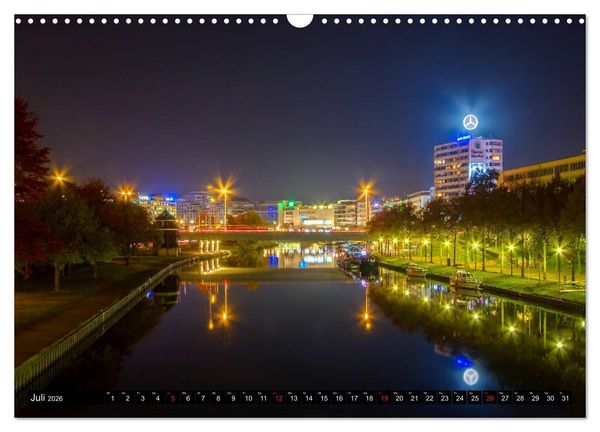 Produktbild: City Lights Saarbr&uuml;cken (Wandkalender 2026 DIN A3 quer), CALVENDO Monatskalender