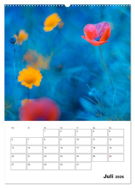 Produktbild: Farbiger Bl&uuml;tentraum (Wandkalender 2026 DIN A2 hoch), CALVENDO Monatskalender