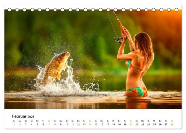 Produktbild: Hei&szlig; auf Karpfen (Tischkalender 2026 DIN A5 quer), CALVENDO Monatskalender