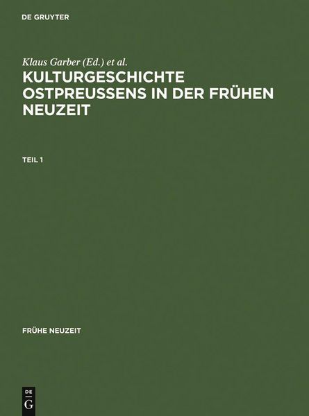 Produktbild: Kulturgeschichte Ostpreussens in der Fr&uuml;hen Neuzeit