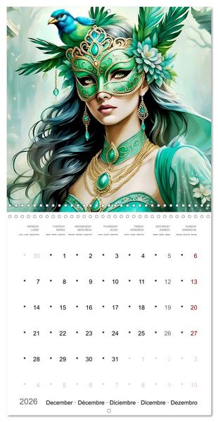 Produktbild: Transformation fascinante (Calendrier mural carr&eacute; 2026 30x30 cm) Calendrier double avec une page pour vos prises de notes