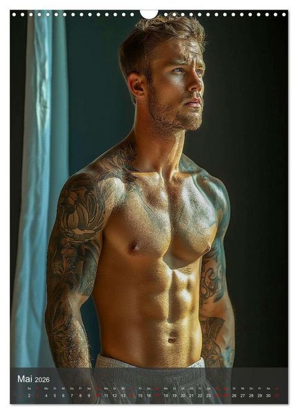 Produktbild: SEXY M&Auml;NNER - Muskeln im M&auml;nnerkalender (Wandkalender 2026 DIN A3 hoch), CALVENDO Monatskalender