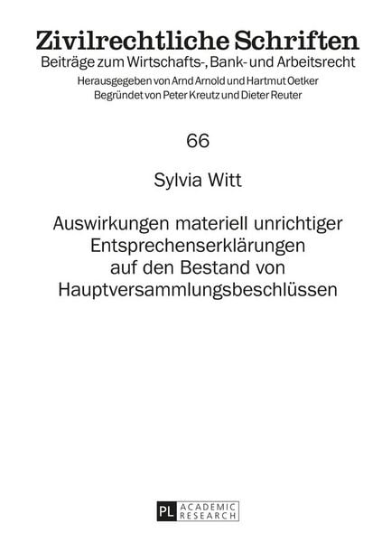 Produktbild: Auswirkungen materiell unrichtiger Entsprechenserkl&auml;rungen auf den Bestand von Hauptversammlungsbeschl&uuml;ssen