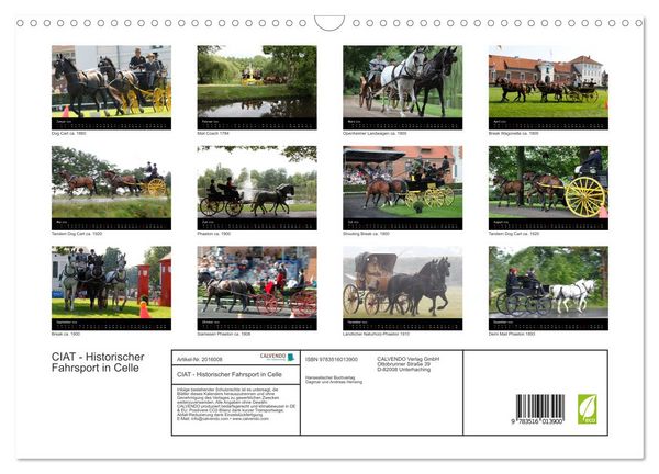 Produktbild: CIAT - Historischer Fahrsport in Celle (Wandkalender 2026 DIN A3 quer), CALVENDO Monatskalender