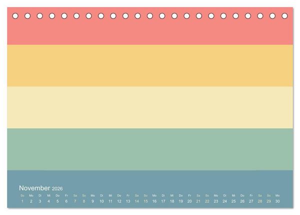 Produktbild: 70er Jahre Bastelkalender - DIY Kreativ-Kalender zum Selbstgestalten (Tischkalender 2026 DIN A5 quer), CALVENDO Monatskalender