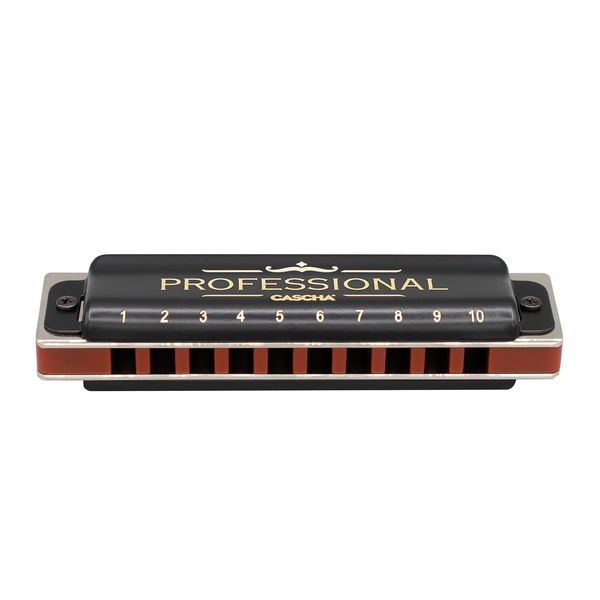 Produktbild: Professional Blues Harmonica in A (incl. case and cleaning cloth)