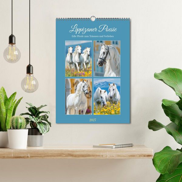 Produktbild: Lippizaner Poesie. Edle Pferde zum Tr&auml;umen und Verlieben (Wandkalender 2027 DIN A3 hoch), CALVENDO Monatskalender