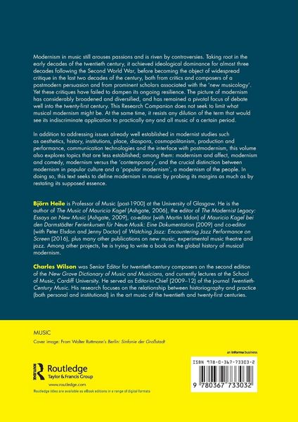 Produktbild: The Routledge Research Companion to Modernism in Music