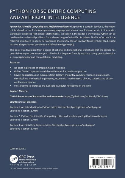 Produktbild: Python for Scientific Computing and Artificial Intelligence