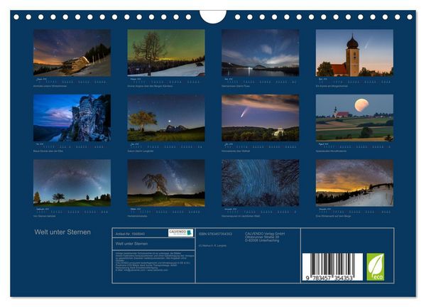 Produktbild: Welt unter Sternen (Wandkalender 2026 DIN A4 quer), CALVENDO Monatskalender