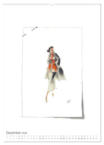 Produktbild: FIGURINEN 2026 - Fashion von 1949 - Originale von Elina Ruffinengo (hochwertiger Premium Wandkalender 2026 DIN A2 hoch), Kunstdruck in Hochglanz