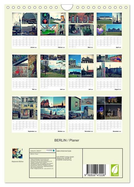 Produktbild: BERLIN / Planer (Wandkalender 2026 DIN A4 hoch), CALVENDO Monatskalender