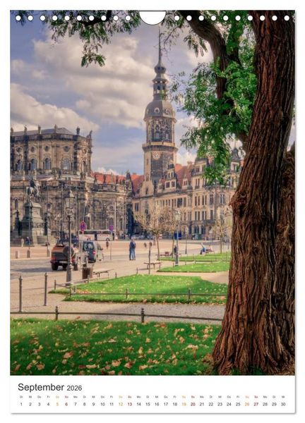 Produktbild: Highlights in Dresden (Wandkalender 2026 DIN A4 hoch), CALVENDO Monatskalender