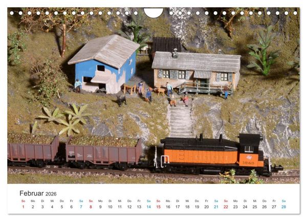 Produktbild: Miniaturbahnen international (Wandkalender 2026 DIN A4 quer), CALVENDO Monatskalender
